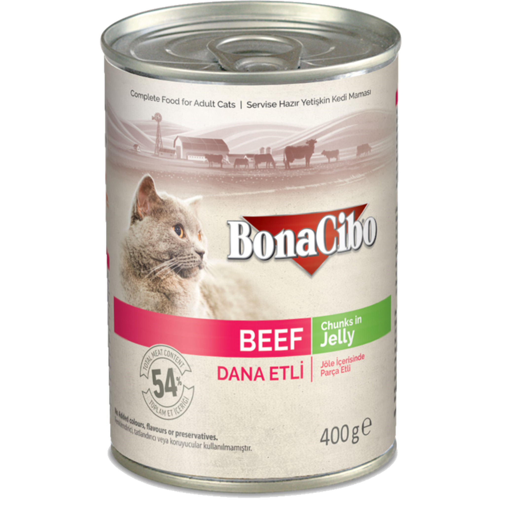 BONACIBO Canned Cat Food Beef 400g