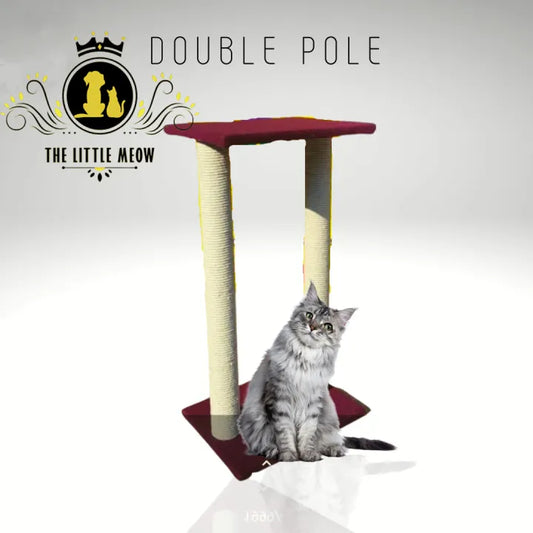 Cat Scratch Post With 2 Poles & Top With Toy Ball