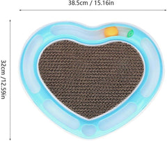 Cat Toy Heart Shape Cat Scratcher Pad With Running Track