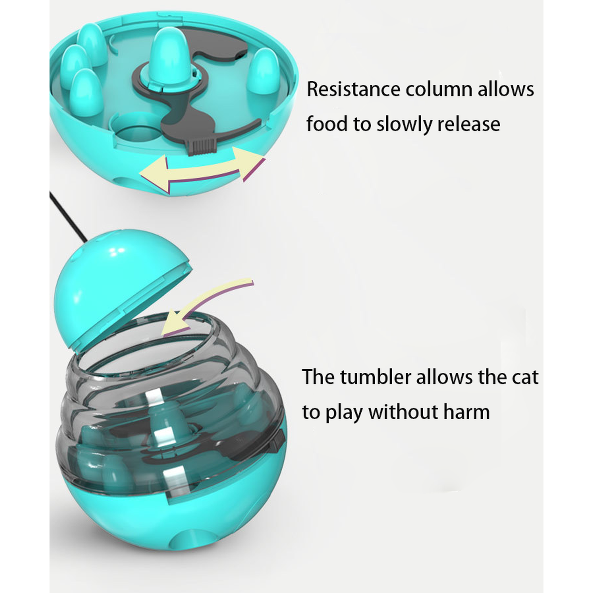 Cat Toy Tumbler Slow Feeding