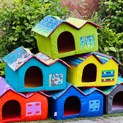 Double Hut Cat House - Beautiful Soft Cat House