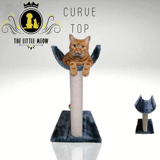 Cat Scratch Post With Curve Top & Toy Ball With Bell