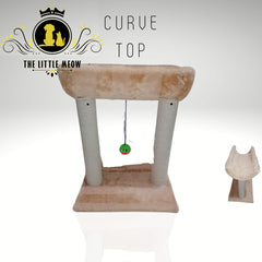 Cat Scratch Post With Curve Top & Toy Ball With Bell