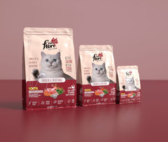 Flori Pet Cat Food – All Life Stages Cat Food - 500 grams , 1.5 kg , 3 kg & 10 kg