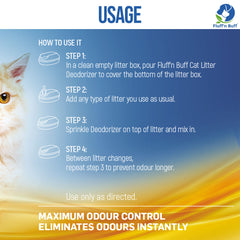 Fluff n Buff Cat Litter Deodorizer | All Scents - 400 Gram