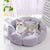 Flower Shaped Cat Bed Comfortable Warm Plush Pet Bed Deep Sleeping Dog Bed