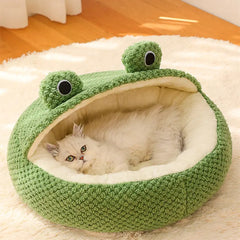 Frog Shape Cat Bed -  Pet Cages & Houses Cute Warm Pet Beds