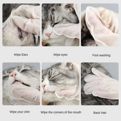 Pet Wipes - Pet Glove Wipes For Cat & Dog Gloves Spa