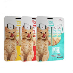 Fluffy Cat Creamy Lickable Treats - Grain Free - 75 Grams - Available in Chicken, Salmon & Beef - Cat Creamy Treats