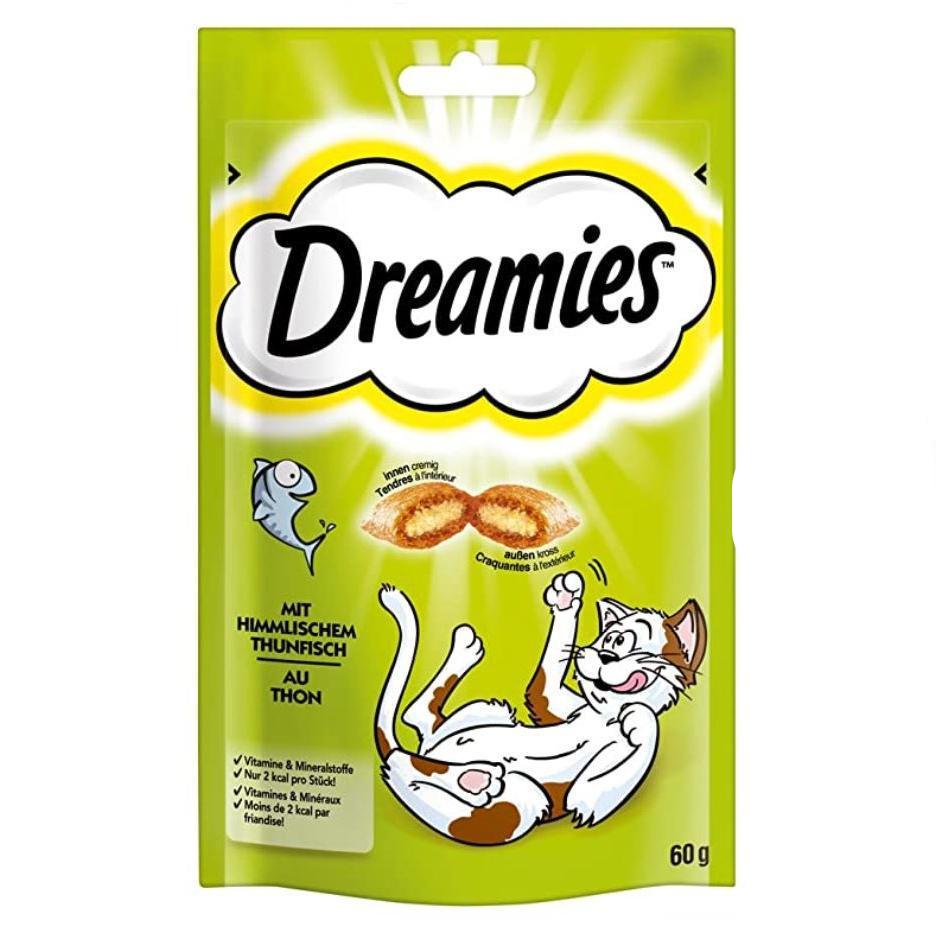 Dreamies Cat Treats, Tasty Snacks with Heavenly Tuna Flavor 60 g