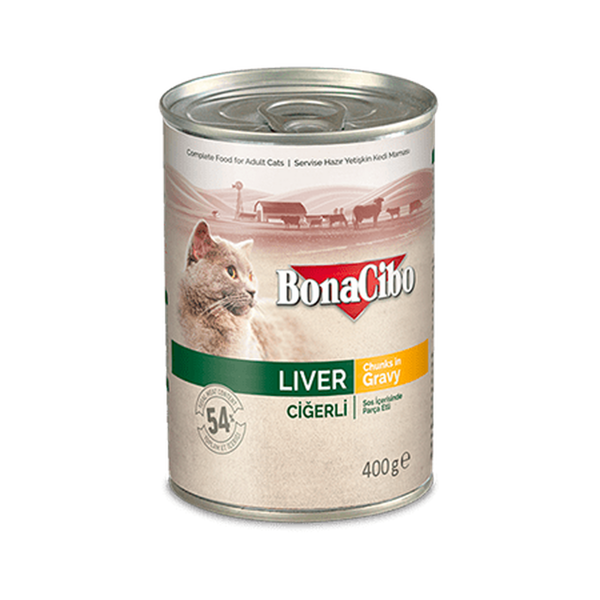 BONACIBO Canned Cat Food Liver 400g