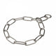 Dog Choke Chain Silver Oval Links