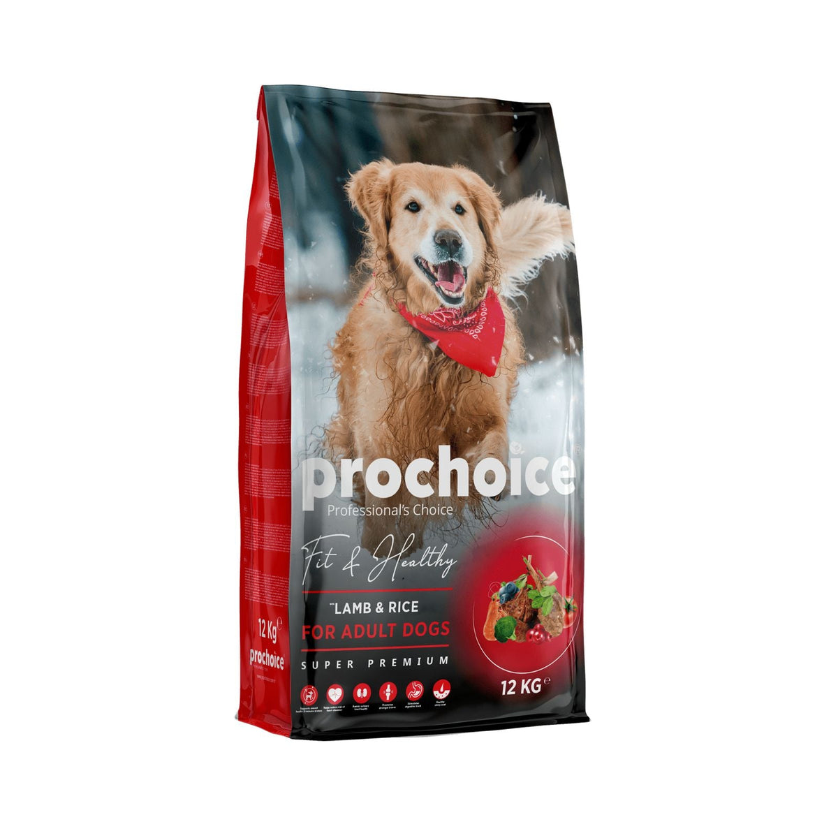 Prochoice Fit And Healthy Adult Dog Food – Lamb And Rice 12 KG