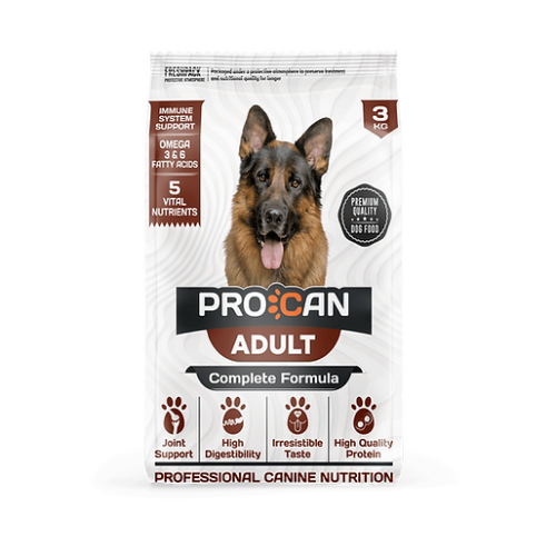 PROCAN Adult Dog Food - 3kg & 15kg - Best For Your Dogs