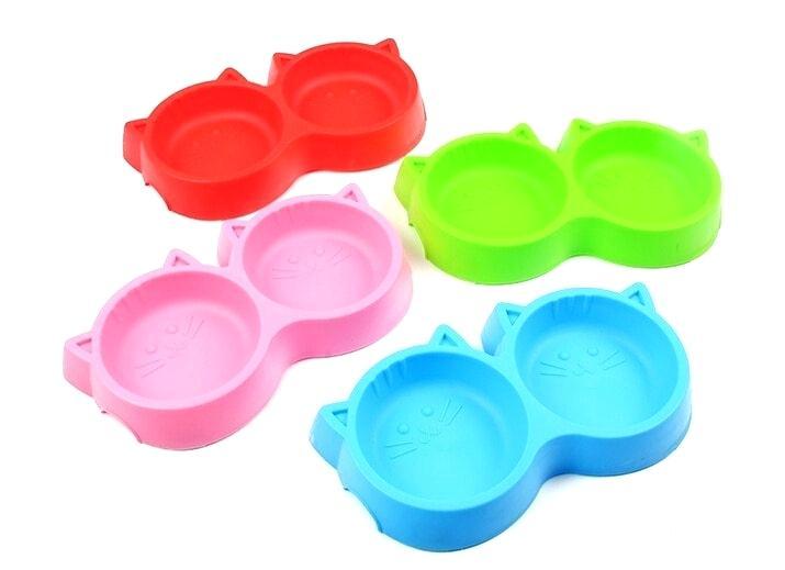 Cat Shaped - Double food bowl