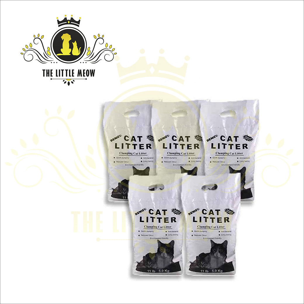 Pack of 5 - Remu Clumping Cat Litter - 5 kg