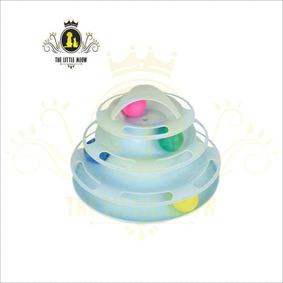 Cat Tower Toy Interactive Toys For Cat Three Tier Turntable Cat Intellectual Track Tower Funny Cat Toy